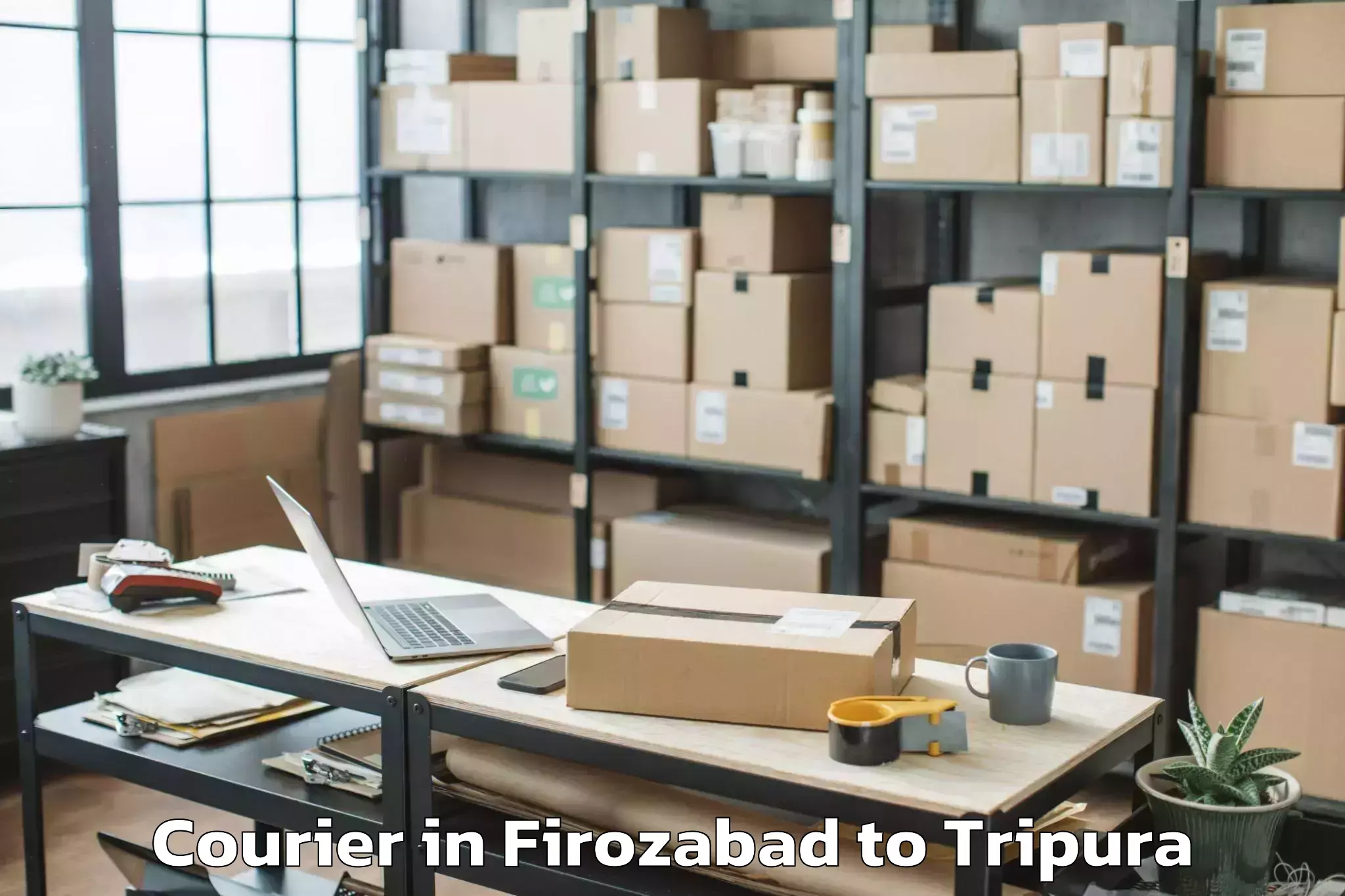 Book Firozabad to Gournagar Courier